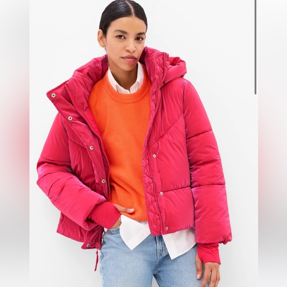 GAP Jackets & Coats Gap Women Puffer Cropped Jacket Brown Coat